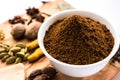 Indian Garam Masala powder / Indian spice mix Royalty Free Stock Photo