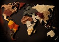 Colourful spices world map