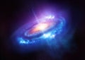 A Colourful Spiral Galaxy in Deep Space Royalty Free Stock Photo