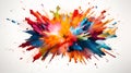 Colourful splash, explosion background, template