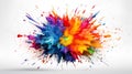 Colourful splash, explosion background, template