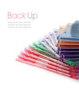 Colourful Stacked DVD Cases Royalty Free Stock Photo