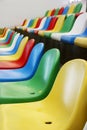 Colourful stadium seats Royalty Free Stock Photo