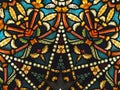 Colourful stained glass pattern