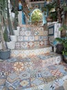 Colourful stair at Nusa ceningan