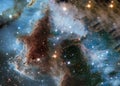 A colourful star forming region somewhere in deep space Royalty Free Stock Photo