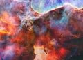 A colourful star forming region somewhere in deep space near pillars of creation Royalty Free Stock Photo