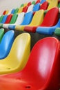 Colourful stadium seats