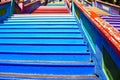 Colourful steps at Batu Caves temple in Malaysia, Beautiful coloured steps at hindu religion Batu Caves temple Royalty Free Stock Photo