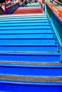 Colourful steps at Batu Caves temple in Malaysia, Beautiful coloured steps at hindu religion Batu Caves temple Royalty Free Stock Photo