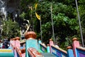 Colourful steps at Batu Caves temple in Malaysia, Beautiful coloured steps at hindu religion Batu Caves temple Royalty Free Stock Photo