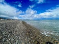 Colourful stones on a Bray beach, county Wicklow, Ireland