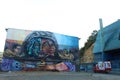 Colourful street Graffiti Valparaiso in Chile.