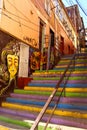 Colourful street Graffiti Valparaiso in Chile.