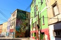 Colourful street Graffiti Valparaiso in Chile.