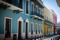 Colourful street in Old San Juan Puerto Rico Royalty Free Stock Photo