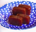 Japanese yokan sweets isolated and traditionally served Royalty Free Stock Photo