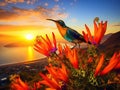 Colourful Sunbird feeding South Africa Royalty Free Stock Photo