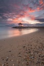 Colourful sunrise on a corals beach Royalty Free Stock Photo