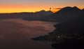 Colourful sunrise at Lake Atitlan, Guatemala.