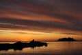 Colourful sunrise at Lake Vanern, Sweden