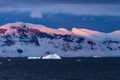 Colourful Sunset in Gerlache Strait Royalty Free Stock Photo