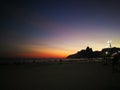 Colourful Sunset of ipanema beach Royalty Free Stock Photo