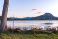 Colourful sunset at Lake Moogerah in Queensland