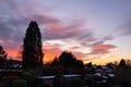 Colourful Sunset over East Grinstead Royalty Free Stock Photo