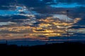 Colourful sunset overlooking the Mediterranean Royalty Free Stock Photo