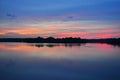 Colourful sunset sky at Upper Seletar Reservoir