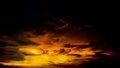 Colourful Sunset in stormy sky afternoon Royalty Free Stock Photo