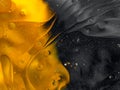 Colourful surreal psychedelic abstract liquid background. Water and oil drops with small air bubbles