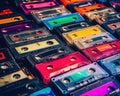 Colourful Surreal Retro Cassette Tapes.