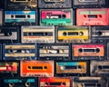 Colourful Surreal Retro Cassette Tapes.