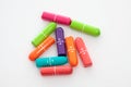 Colourful tampons feminine hygiene