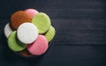Colourful tasty macaroons Royalty Free Stock Photo