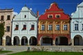 Colourful Telc buildings, Czech Republic