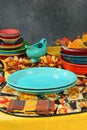 Colourful thanksgiving place setting Royalty Free Stock Photo