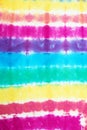 Colourful tie dyed pattern on cotton fabric abstract background. Royalty Free Stock Photo