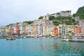 The colourful town of Portovenere is next to the Cinque Terre national Park. Mediterranean sea, Liguria, province of La Spezia. Royalty Free Stock Photo