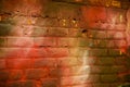 Colourful traditional bricks made protection wall photo Royalty Free Stock Photo