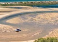 Traditional Fishing Boat, Cacela Velha, Eastern Algarve, Portugal. Royalty Free Stock Photo