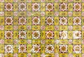 Colourful traditional portuguese exterior wall tiles Royalty Free Stock Photo