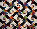 Colourful Traditional Quilt With Bright Colours Royalty Free Stock Photo