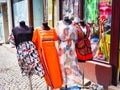 Colourful Traditional Style Clothes and Bucharest Dress Shop, Romania