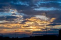 Colourful tropical sunset overlooking the Mediterranean Royalty Free Stock Photo