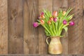 Colourful tulips in a vase Royalty Free Stock Photo