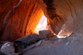 Cave in side of Uluru/Ayers Rock in Australia Royalty Free Stock Photo