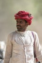 Colourful Turban of shepard at Bera,Rajasthan,India